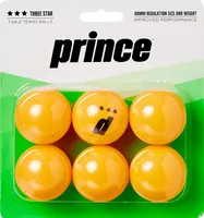 Prince Three-Star Orange Table Tennis Balls 6 Pack