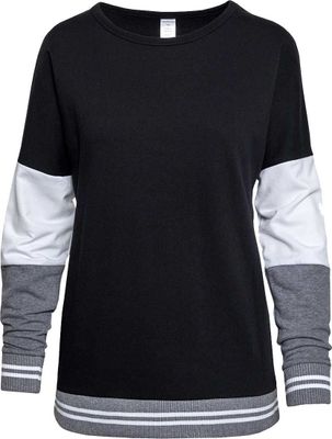 Soffe Girls' Colorblock Crew Neck Pullover