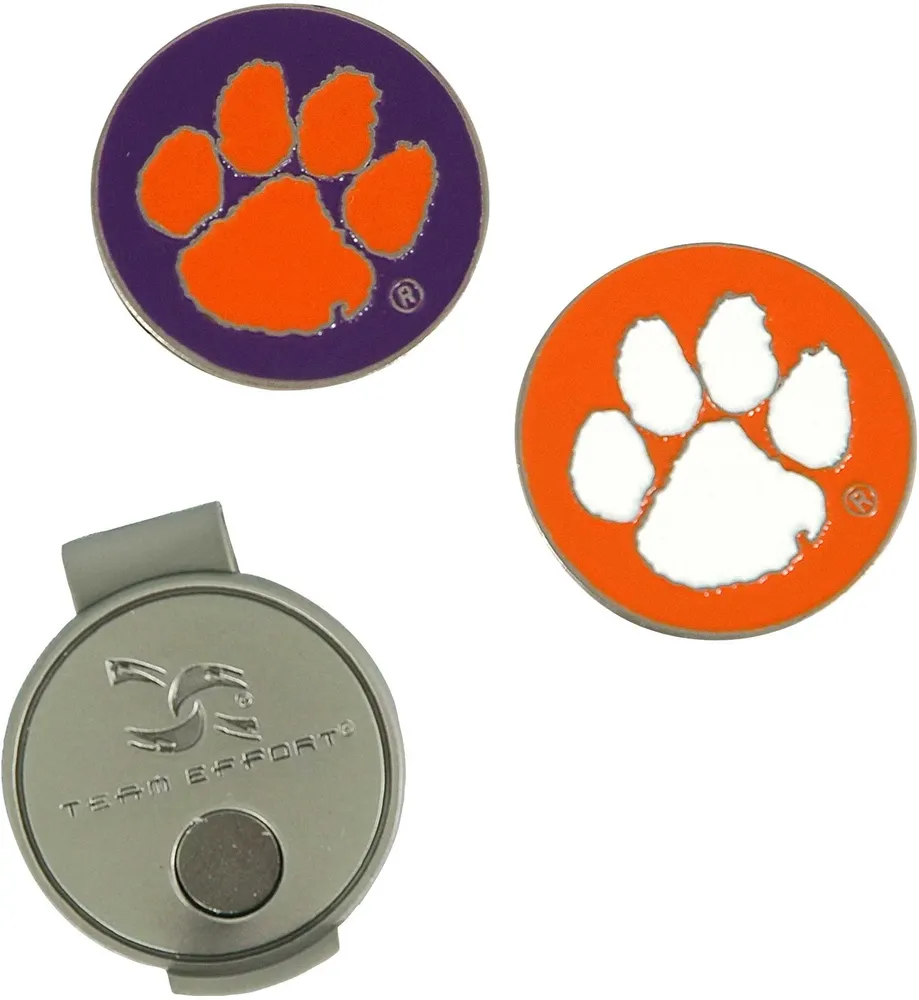 Team Effort Clemson Tigers Hat Clip and Ball Markers Set