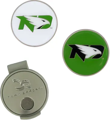 Team Effort North Dakota Fighting Hawks Hat Clip and Ball Markers Set