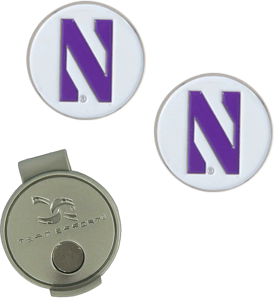 Team Effort Northwestern Wildcats Hat Clip and Ball Markers Set