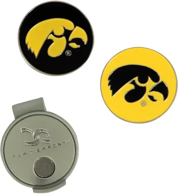 Team Effort Iowa Hawkeyes Hat Clip and Ball Markers Set