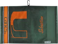 Team Effort Miami Hurricanes Face/Club Jacquard Golf Towel