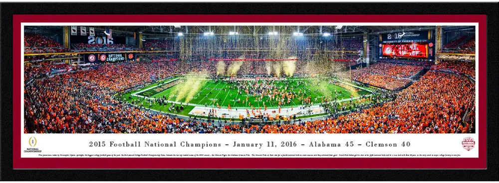 Blakeway Panoramas Alabama Crimson Tide 2015 National Championship Framed Panorama Poster