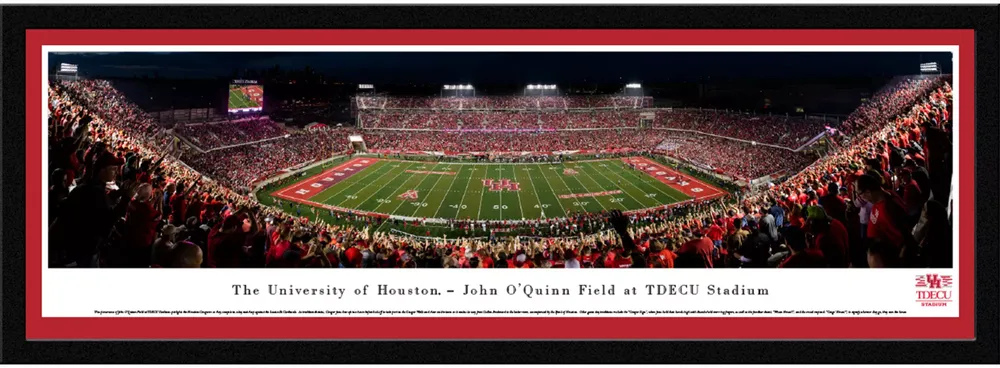 Blakeway Panoramas Houston Cougars Framed Panorama Poster