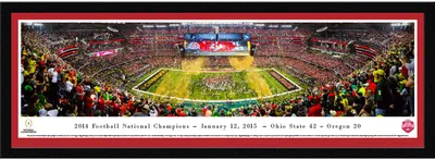Blakeway Panoramas Ohio State Buckeyes 2014 National Championship Framed Panorama Poster