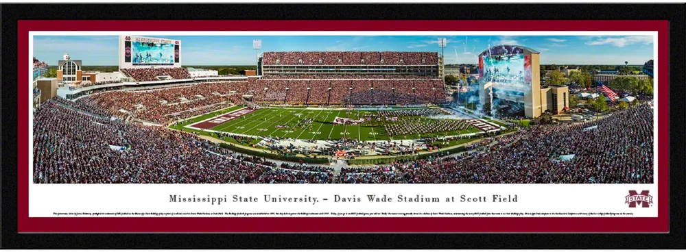 Blakeway Panoramas Mississippi State Bulldogs Framed Panorama Poster