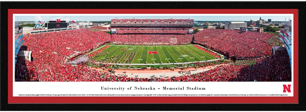 Blakeway Panoramas Nebraska Cornhuskers Framed Panorama Poster