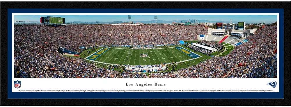 Blakeway Panoramas Los Angeles Rams Framed Panorama Poster