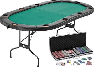 Fat Cat Texas Hold'Em Table and Poker Chip Set