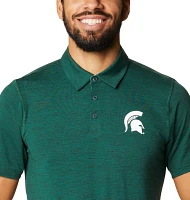 Columbia Men's Michigan State Spartans Green Tech Trail Polo