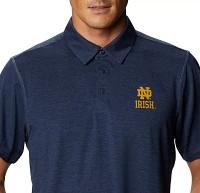 Columbia Men's Notre Dame Fighting Irish Navy Tech Trail Performance Polo