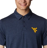 Columbia Men's West Virginia Mountaineers Blue Tech Trail Polo