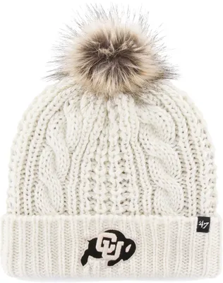 '47 Women's Colorado Buffaloes Meeko Cuffed Knit White Hat