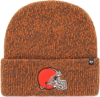 '47 Men's Cleveland Browns Brainfreeze Brown Cuffed Knit Beanie