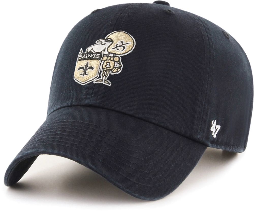 '47 Men's New Orleans Saints Legacy Clean Up Adjustable Black Hat