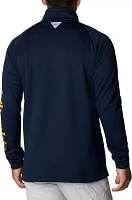 Columbia Men's West Virginia Mountaineers Blue PFG Terminal Tackle Quarter-Zip Pullover Shirt