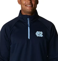 Columbia Men's North Carolina Tar Heels Navy PFG Terminal Tackle Quarter-Zip Pullover Shirt