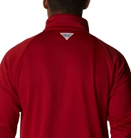 Columbia Men's Oklahoma Sooners Crimson PFG Terminal Tackle Quarter-Zip Pullover Shirt