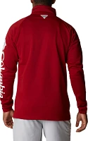 Columbia Men's Oklahoma Sooners Crimson PFG Terminal Tackle Quarter-Zip Pullover Shirt