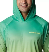 Columbia Men's Oregon Ducks Green PFG Super Terminal Tackle Long Sleeve Hooded T-Shirt