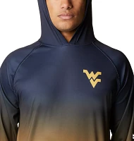 Columbia Men's West Virginia Mountaineers Blue PFG Super Terminal Tackle Long Sleeve Hooded T-Shirt