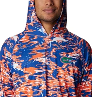 Columbia Men's Florida Gators Blue PFG Super Terminal Tackle Long Sleeve Hooded T-Shirt