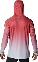 Columbia Men's Ohio State Buckeyes Scarlet PFG Super Terminal Tackle Long Sleeve Hooded T-Shirt