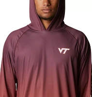 Columbia Men's Virginia Tech Hokies Maroon PFG Super Terminal Tackle Long Sleeve Hooded T-Shirt