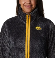 Columbia Women's Iowa Hawkeyes Black Fire Side Sherpa Full-Zip Jacket