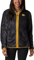 Columbia Women's Iowa Hawkeyes Black Fire Side Sherpa Full-Zip Jacket