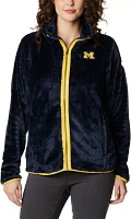 Columbia Women's Michigan Wolverines Blue Fire Side Sherpa Full-Zip Jacket