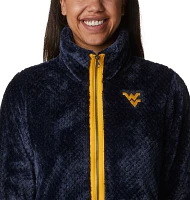 Columbia Women's West Virginia Mountaineers Blue Fire Side Sherpa Full-Zip Jacket