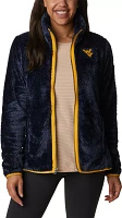 Columbia Women's West Virginia Mountaineers Blue Fire Side Sherpa Full-Zip Jacket