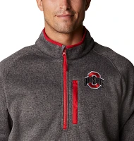 Columbia Men's Ohio State Buckeyes Grey Canyon Point Half-Zip Pullover Fleece Jacket