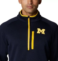 Columbia Men's Michigan Wolverines Blue Canyon Point Half-Zip Pullover Fleece Jacket