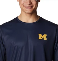 Columbia Men's Michigan Wolverines Blue Terminal Tackle T-Shirt