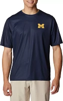 Columbia Men's Michigan Wolverines Blue Terminal Tackle T-Shirt