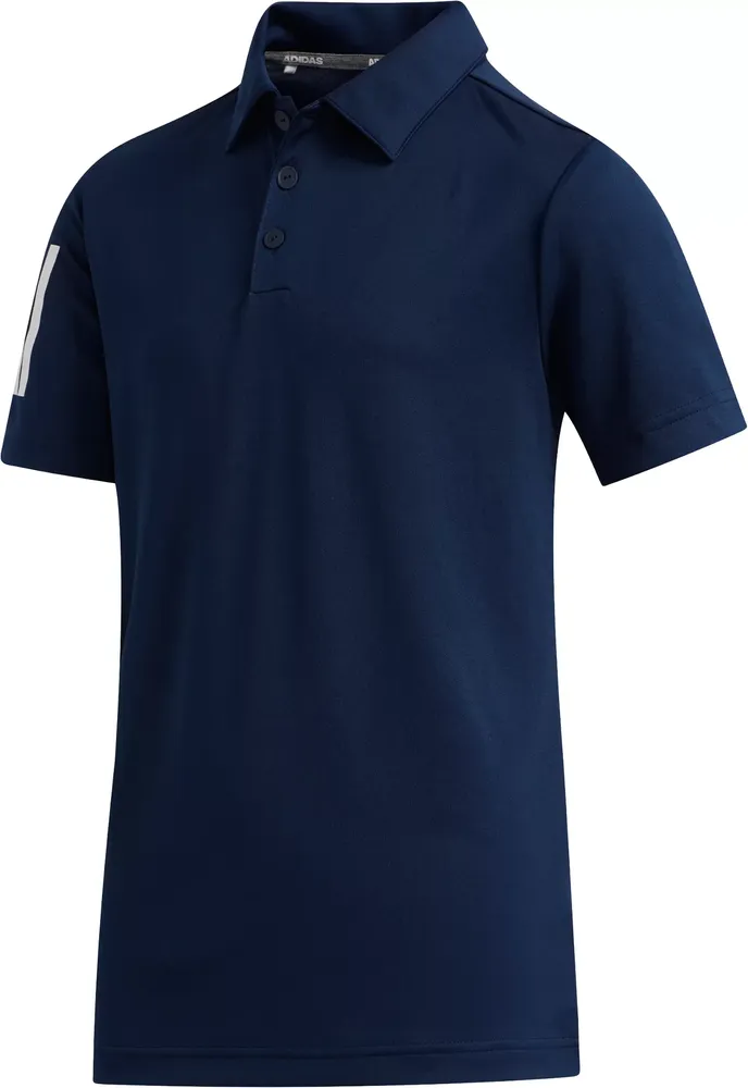 adidas Boys' Three-Stripe Golf Polo