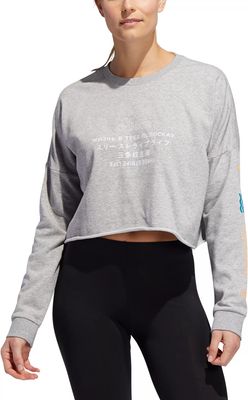 adidas Women's Global Crew Neck Crop Sweatshirt