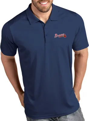 Antigua Men's Atlanta Braves Tribute Navy Performance  Polo