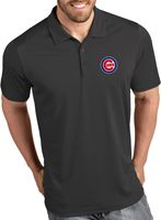 Antigua Men's Chicago Cubs Tribute Grey Performance  Polo