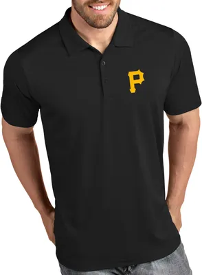 Antigua Men's Pittsburgh Pirates Tribute Black Performance  Polo