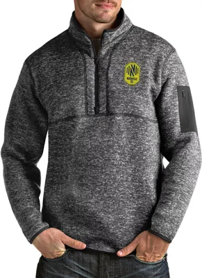 Antigua Men's Nashville SC Fortune Grey Quarter-Zip Pullover