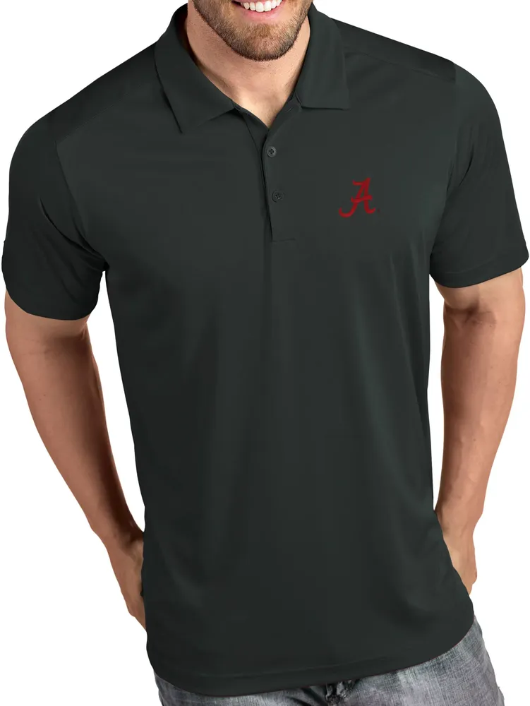 Antigua Men's Alabama Crimson Tide Grey Tribute Performance Polo