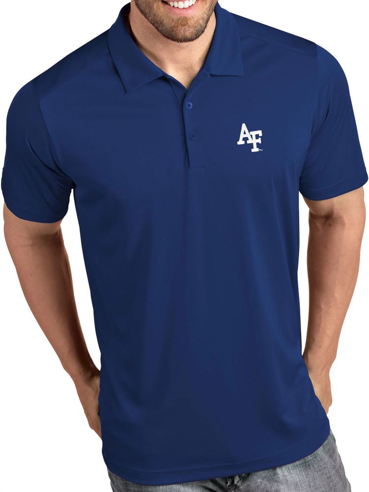 Antigua Men's Air Force Falcons Blue Tribute Performance Polo