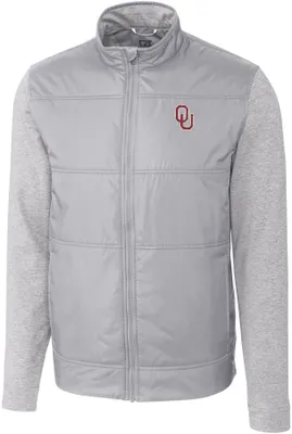 Cutter & Buck Men's Oklahoma Sooners Grey Stealth Full-Zip Jacket