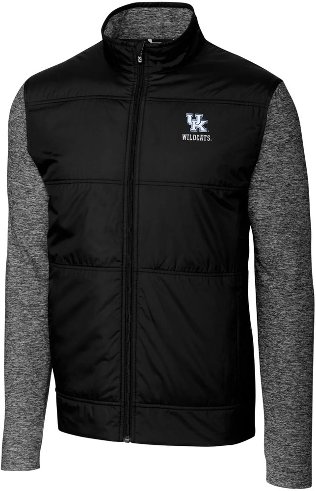 Cutter & Buck Men's Kentucky Wildcats Stealth Full-Zip Black Jacket