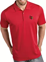 Antigua Men's Louisville Cardinals Cardinal Red Tribute Performance Polo