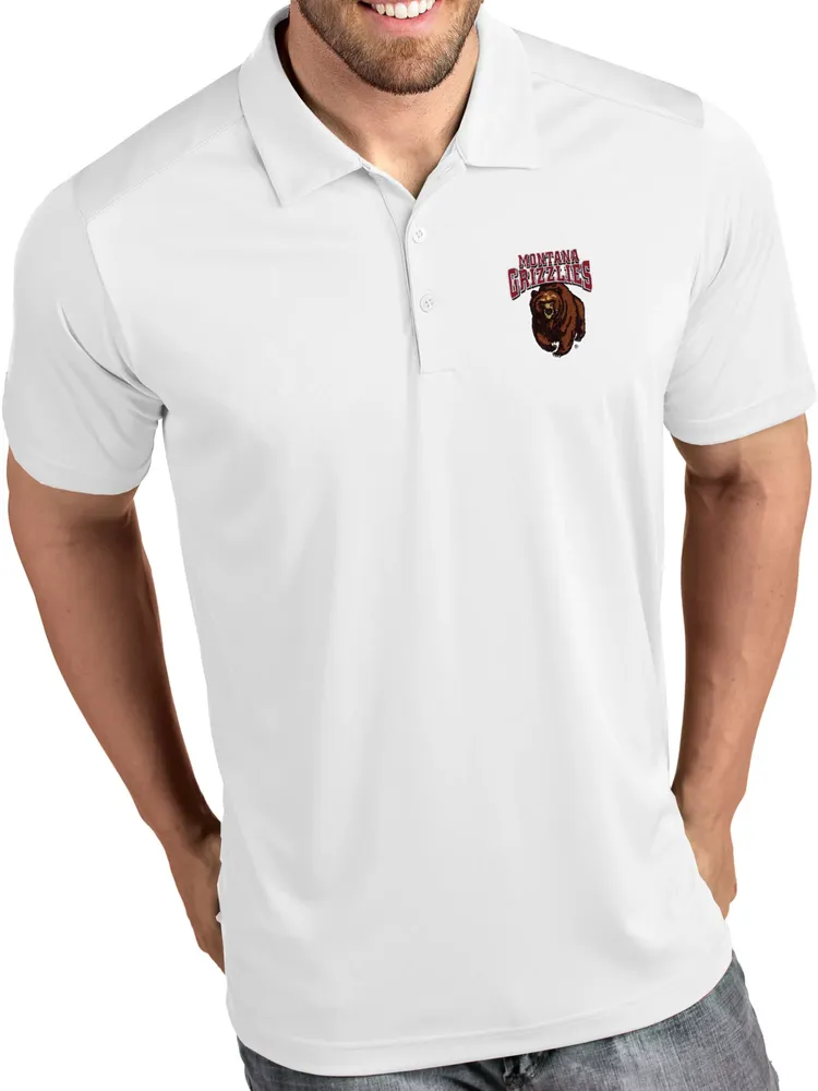 Antigua Men's Montana Grizzlies Tribute Performance White Polo